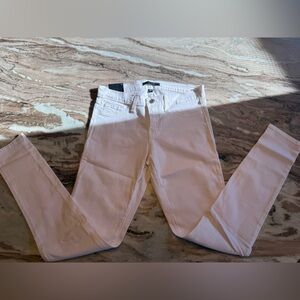 Flying Monkey Women's White Mid Rise Skinny Jeans